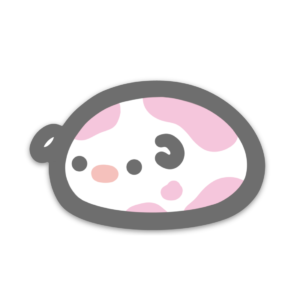 Strawberry Cow Mochi Vinyl Sticker