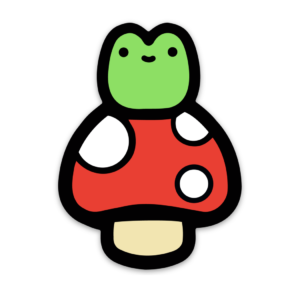 Mushroom Frog Vinyl Sticker