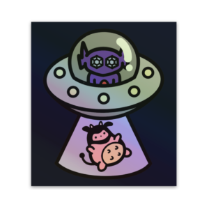 UFO Holographic Vinyl Sticker