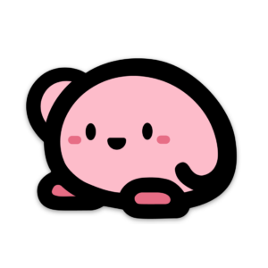 Kirby Waving Vinyl Sticker