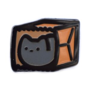 Black Cat in Bag Mini Pin