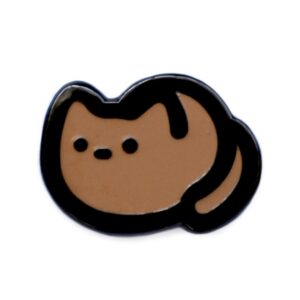 Brown Loaf Cat Mini Pin