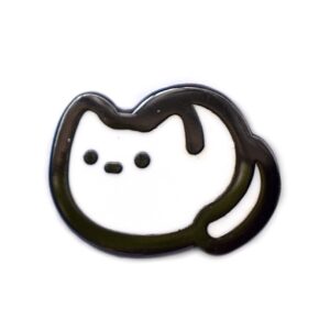 White Loaf Cat Mini Pin