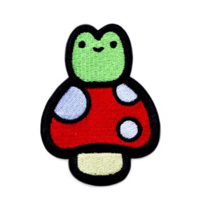 Mushroom Frog Iron-On Patch