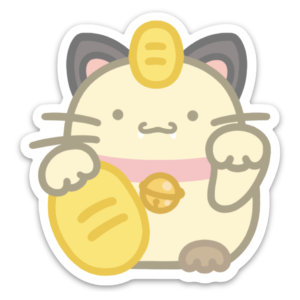 Lucky Meowth Vinyl Sticker